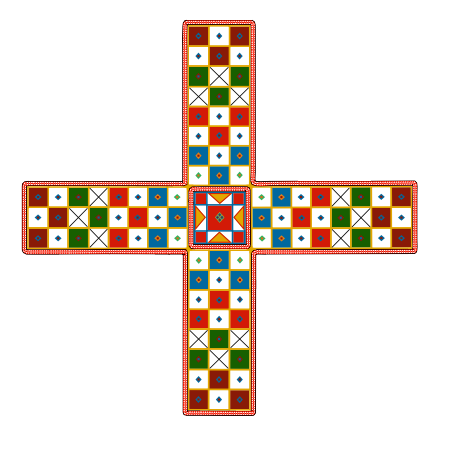 Pachisi Fabric Boardgame